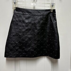 Altar'd State Black Mini Skirt with Silver Studs